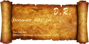Donauer Róza névjegykártya