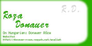 roza donauer business card