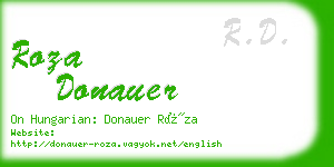 roza donauer business card